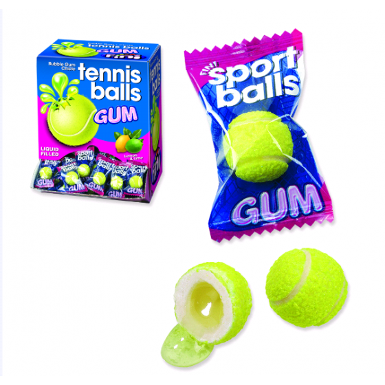 Balle de tennis bubble gum